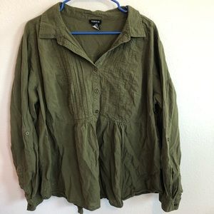 Olive green military top torrid size 3